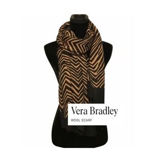 EUC VERA BRADLEY Zebra Wool Scarf 💜